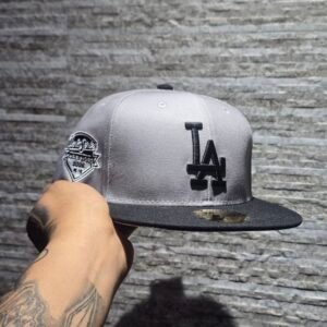 Gorra New Era – Los Angeles Dodgers (Gris & Negro)