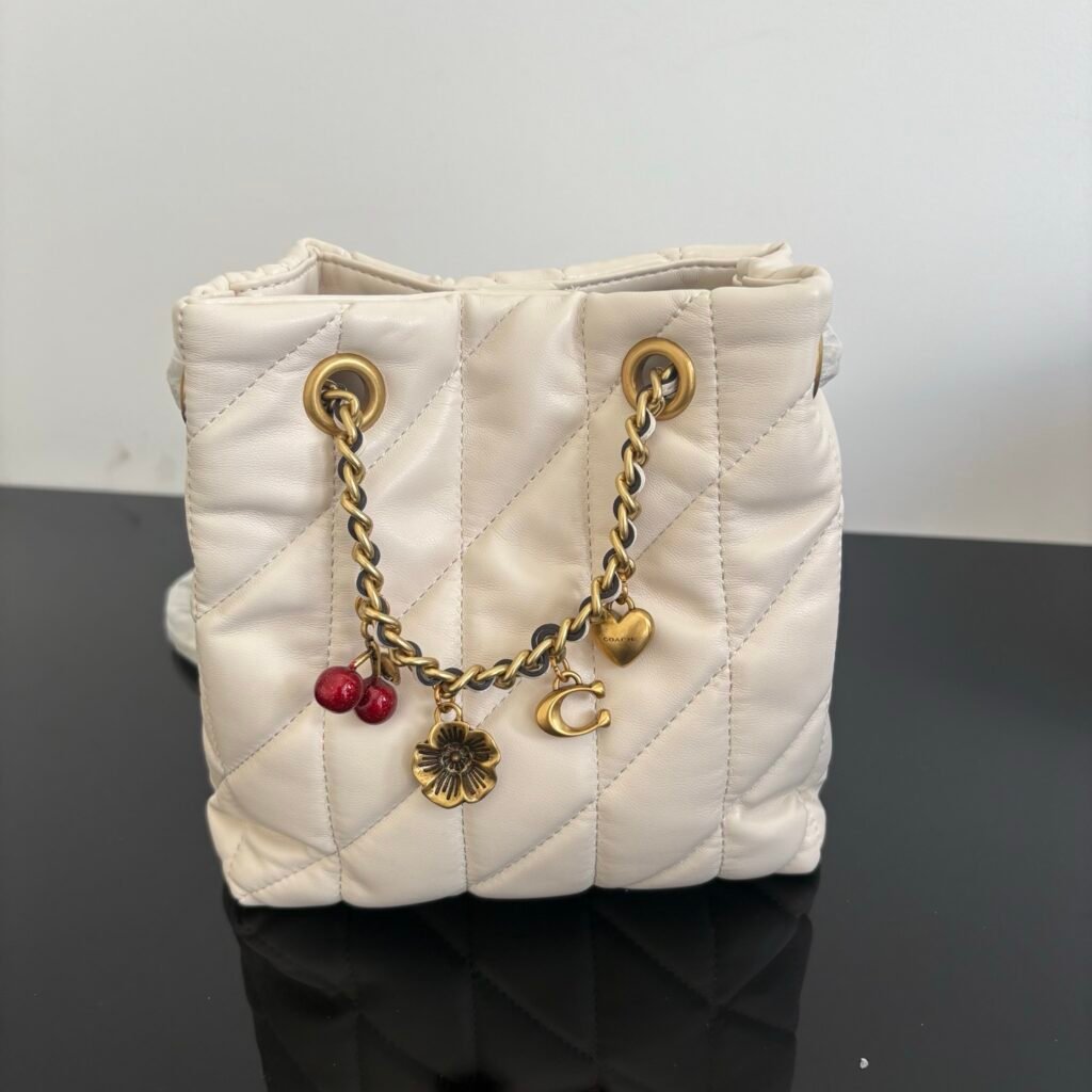 Bolsa Coach –  Jade Drawstring (Blanca)
