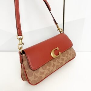 Bolsa Coach – Jet Shoulder (Roja y Marrón)